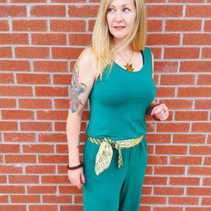 Retro Jumpsuit + Refashioned Vintage Wrap Belt